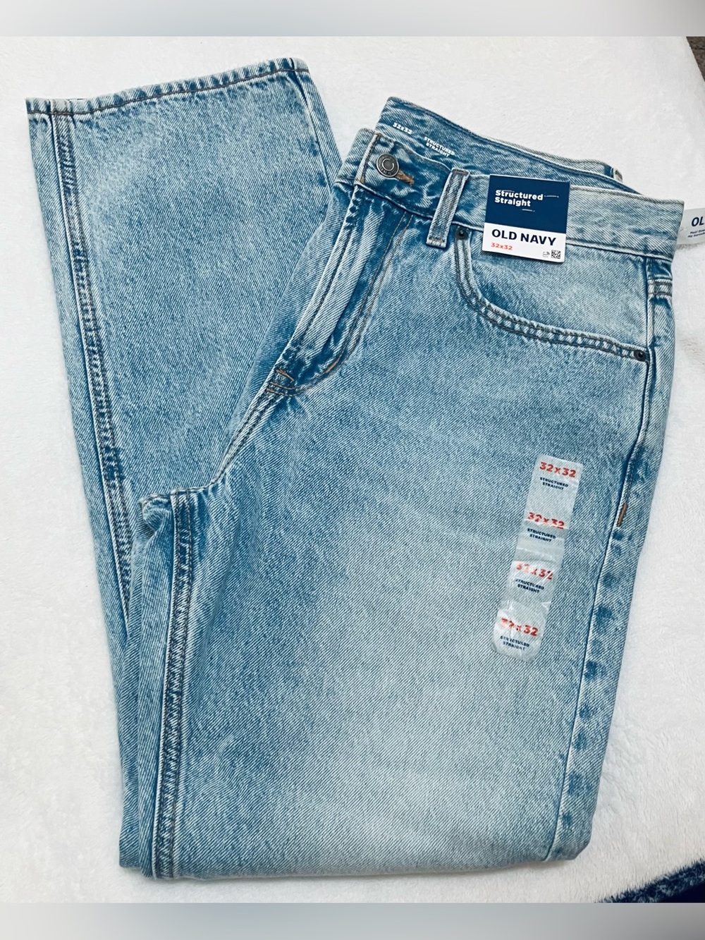 NWT Old Navy Light Blue Men's Structured Straight Jeans